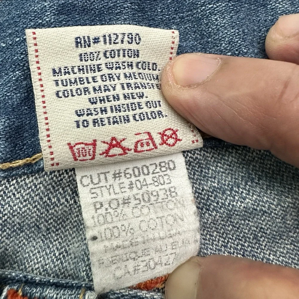 VTG Y2K True Religion Joey Jeans Twisted Flare Men 31x33 Distressed Flap Pockets
